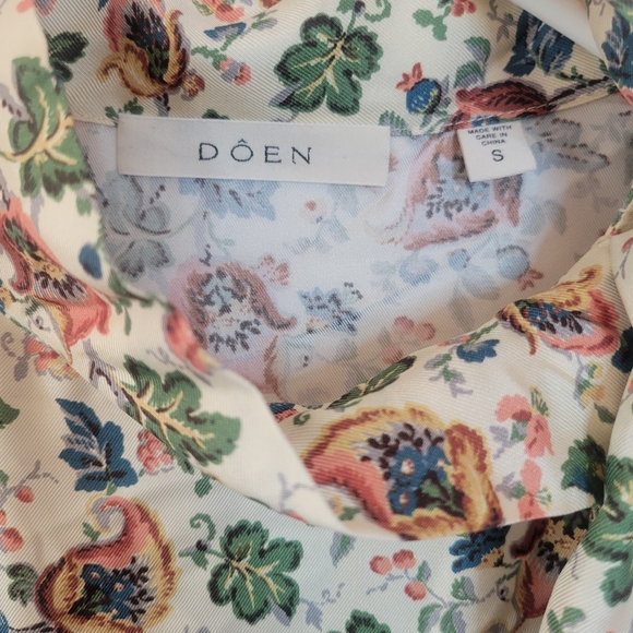 Doen Alda Dress Ivory Mulberry Vine Flora Size Small - Picture 9 of 11